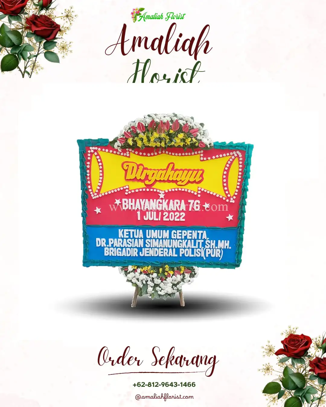 Papan Bunga HUT Ulang Tahun Batu Sopang